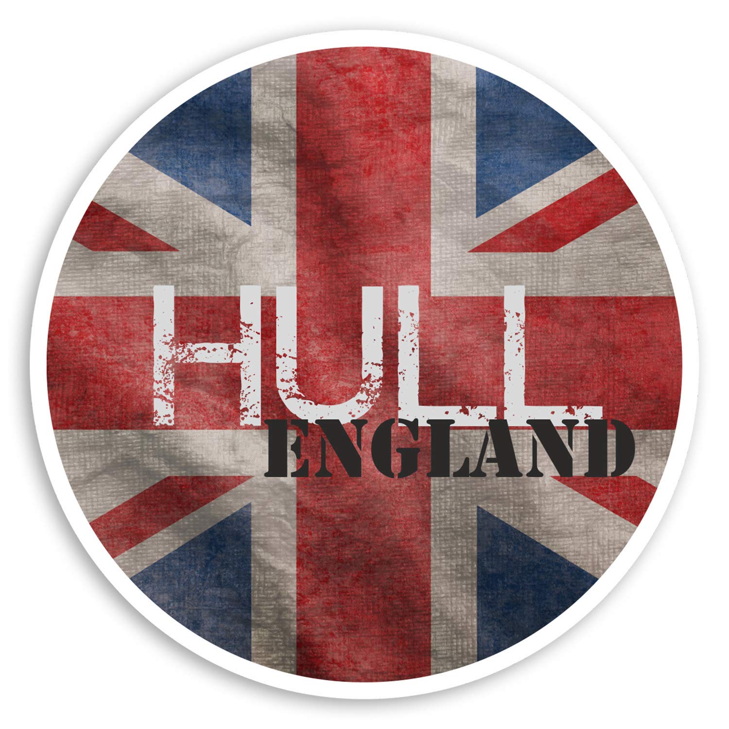 2 x 10cm Hull England Vinyl Stickers - UK GB Flag Travel Luggage Sticker #30574 (10cm Wide)