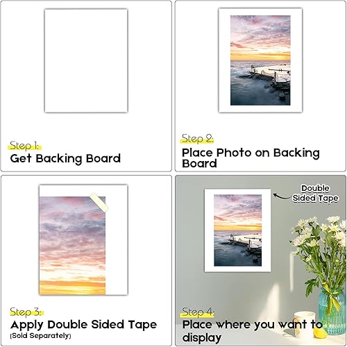 Miniatura 7 de Golden State Art, Paquete de 25, tableros de 8x10 para enmarcar. El paquete contiene 25 tableros de respaldo