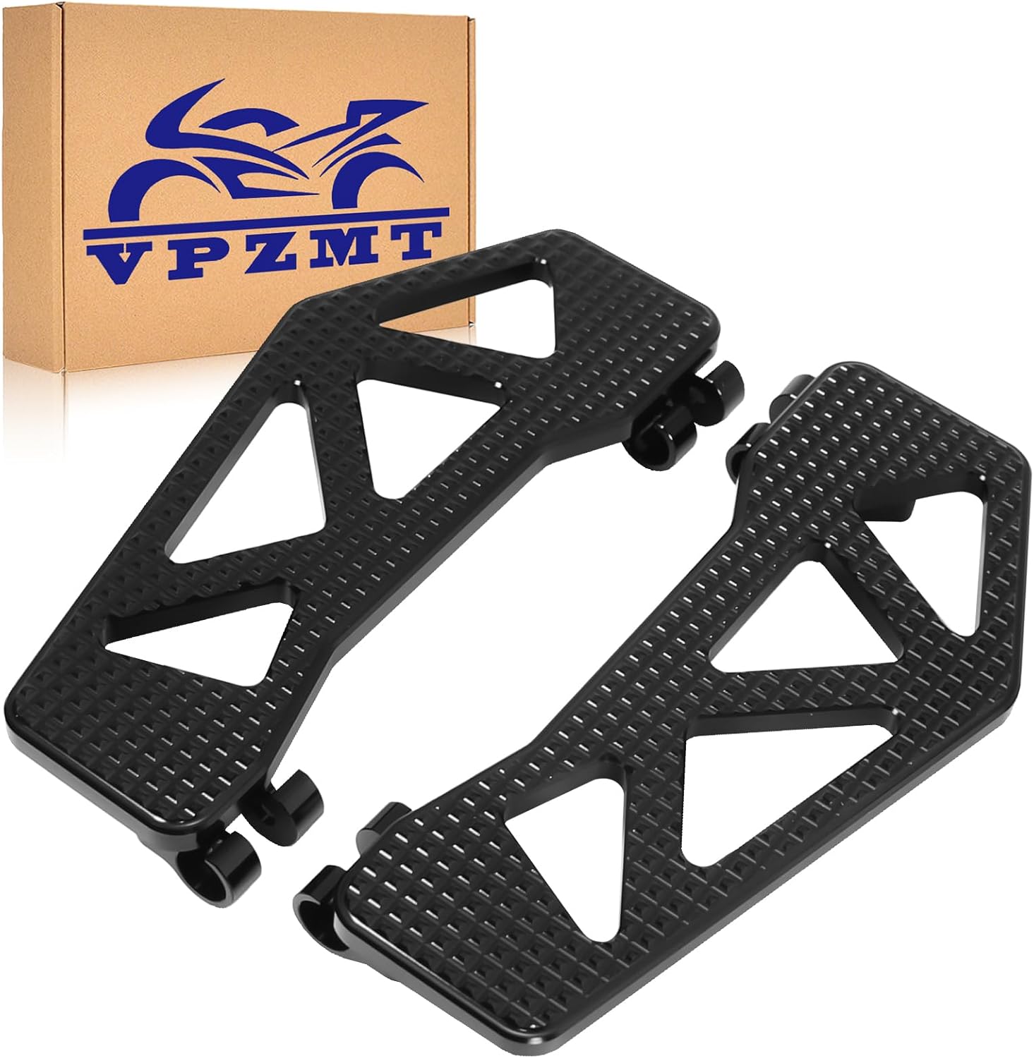 Motorcycle Black Driver Floorboards, Rider Front Foot Pegs Footboards for Harley Touring Road king, Road glide, Street glide, Electra glide 1999-2026 & Softail 1986-2017 & Trike '09-Later Models