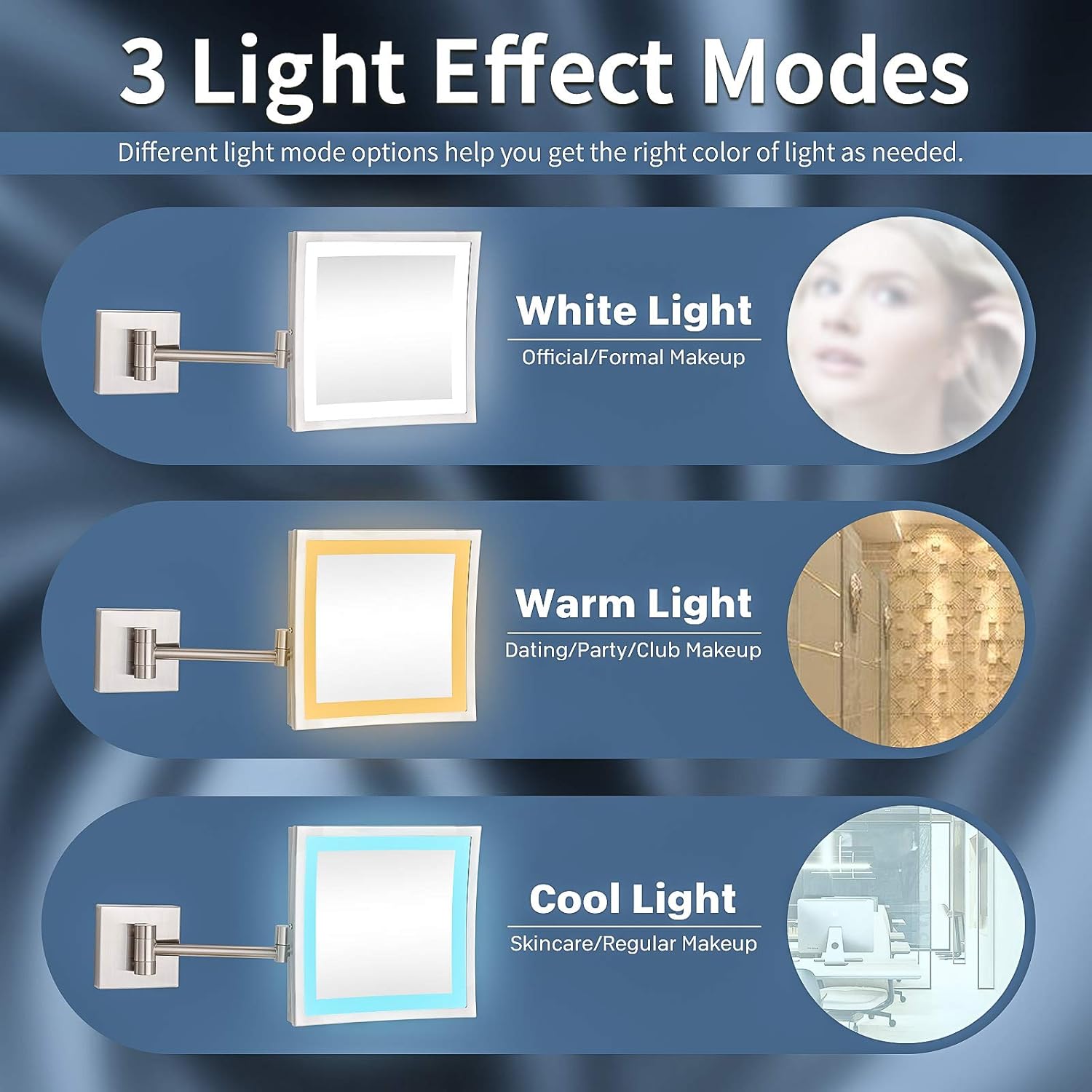 Buy 2 get 3 DOWRY Wall Mounted LED Lighted 5X Magnifying Square Makeup Mirror with Plug,8 Inch, Polished Nickel Finished Dowry1802D-8x5 Black Friday 🔥 DOWRY Wall Mounted LED Lighted 5X Magnifying Square Makeup Mirror with Plug,8 Inch, Polished Nickel Finished Dowry1802D-8x5