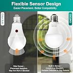 DiCUNO Dusk à Dawn LED Ampoules d'éclairage d'extérieur, Ampoule de capteur automatique marche/arrêt, 9W (60W Équivalent), 5000K Blanc clair, 800lm, A19 E26 Base LED pour porte d'entrée, porche, garage, cour, paquet de 2