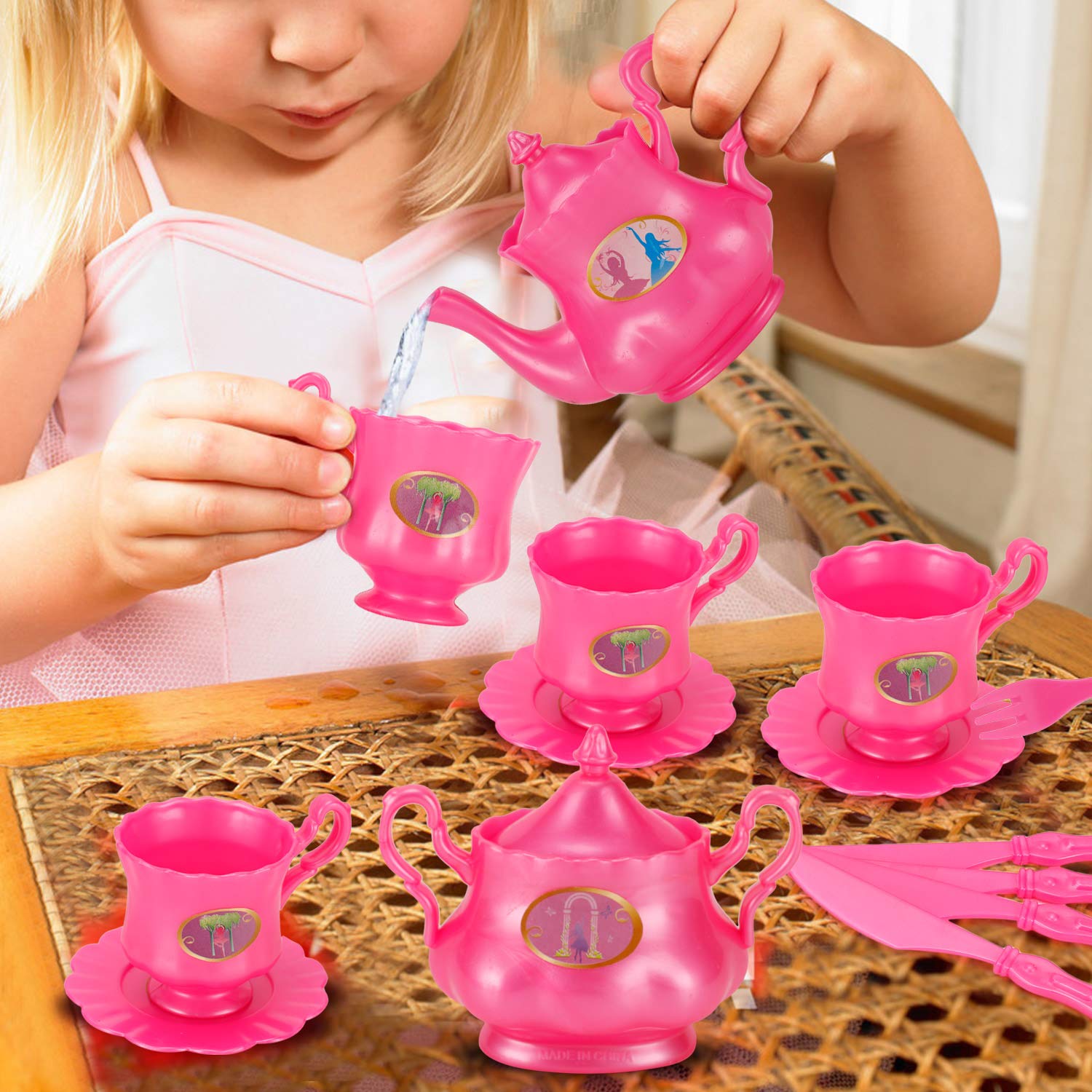 Rompbabyのあんしんな食器」Princess Pink set