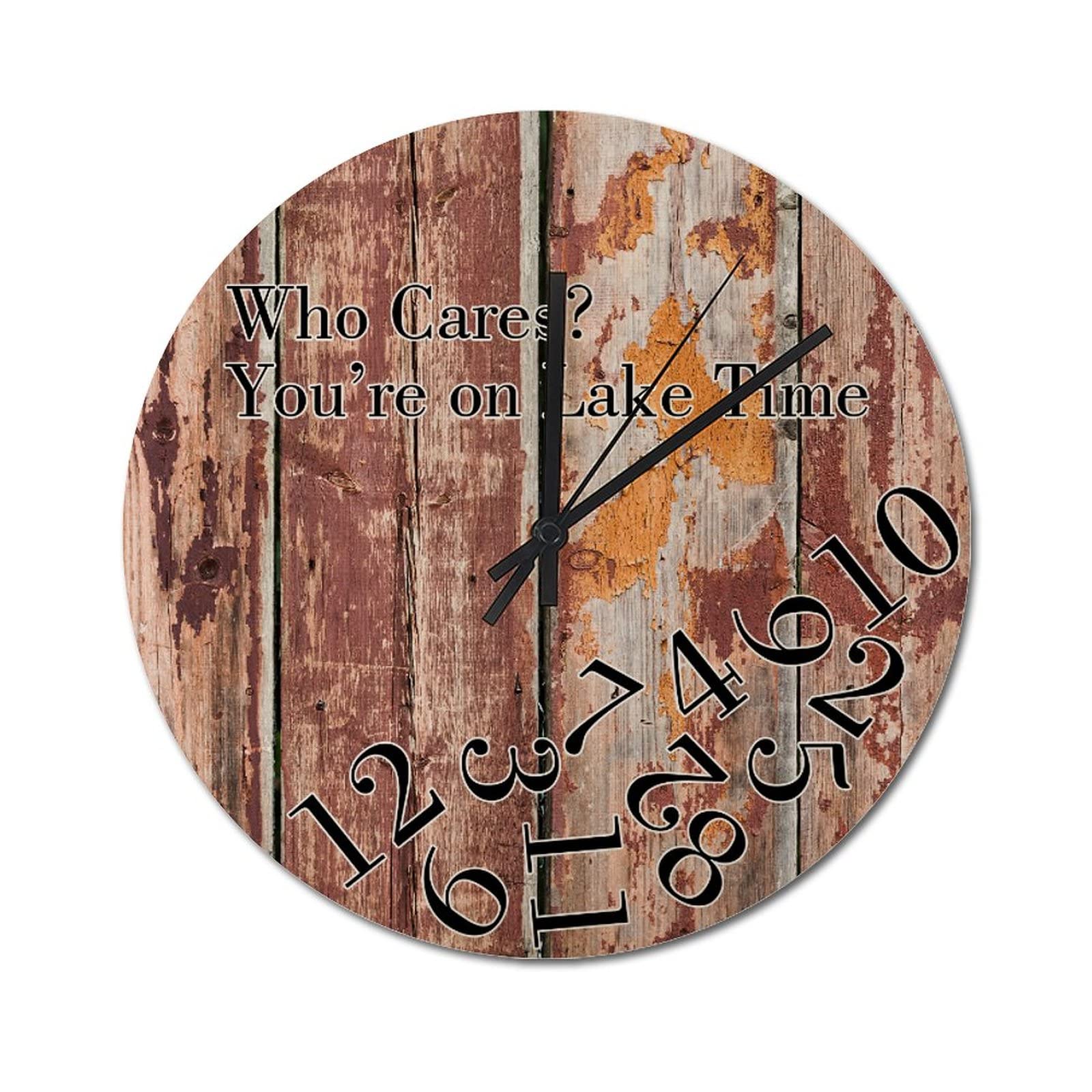 Horloge murale rétro de 38cm style chalet pour salon rustique et paisible