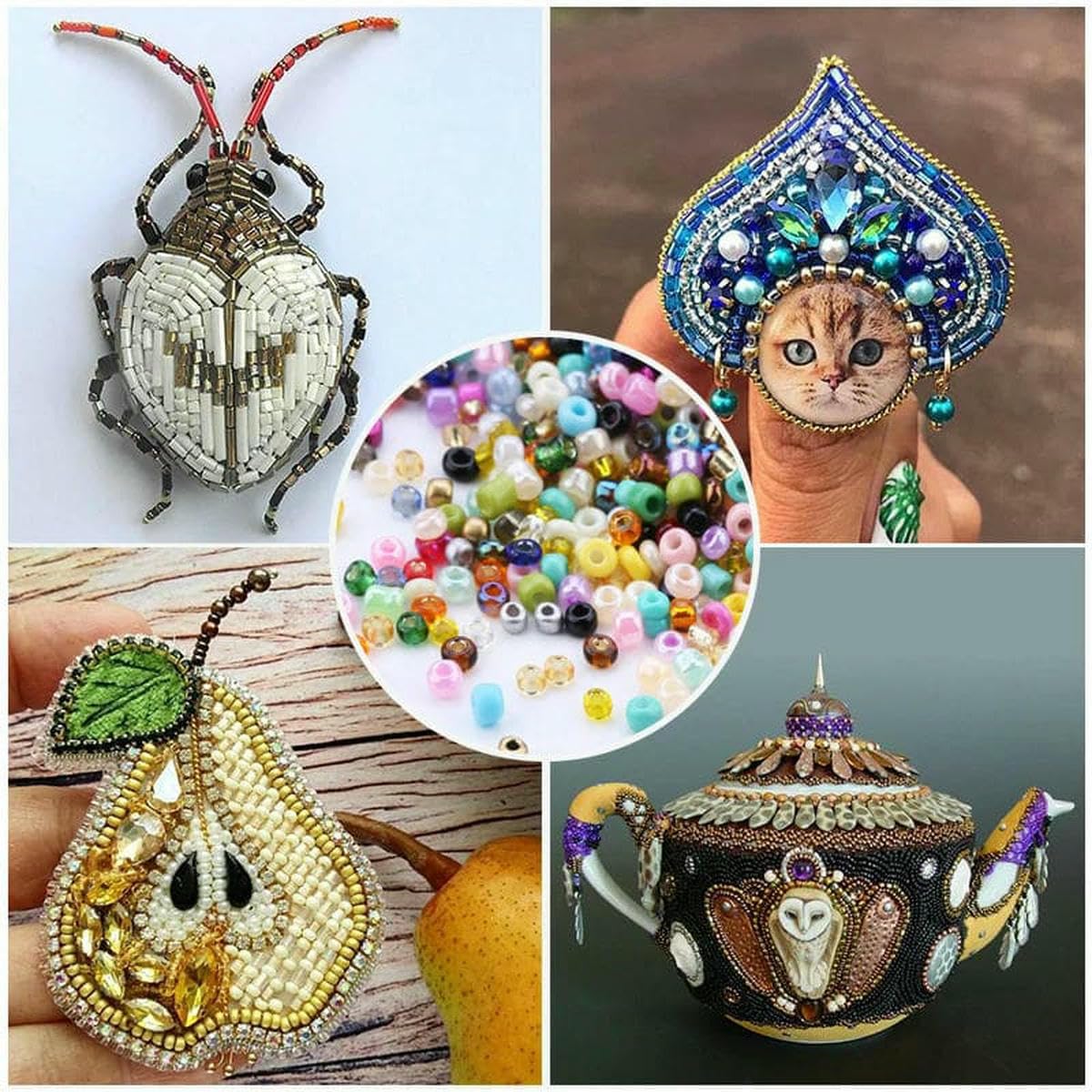 Kit de fabricación de pulseras, cuentas de tubo de cristal y espaciador, 30 g para decoración de joyas y accesorios de manualidades, ideal para proyectos de boda y fiesta
