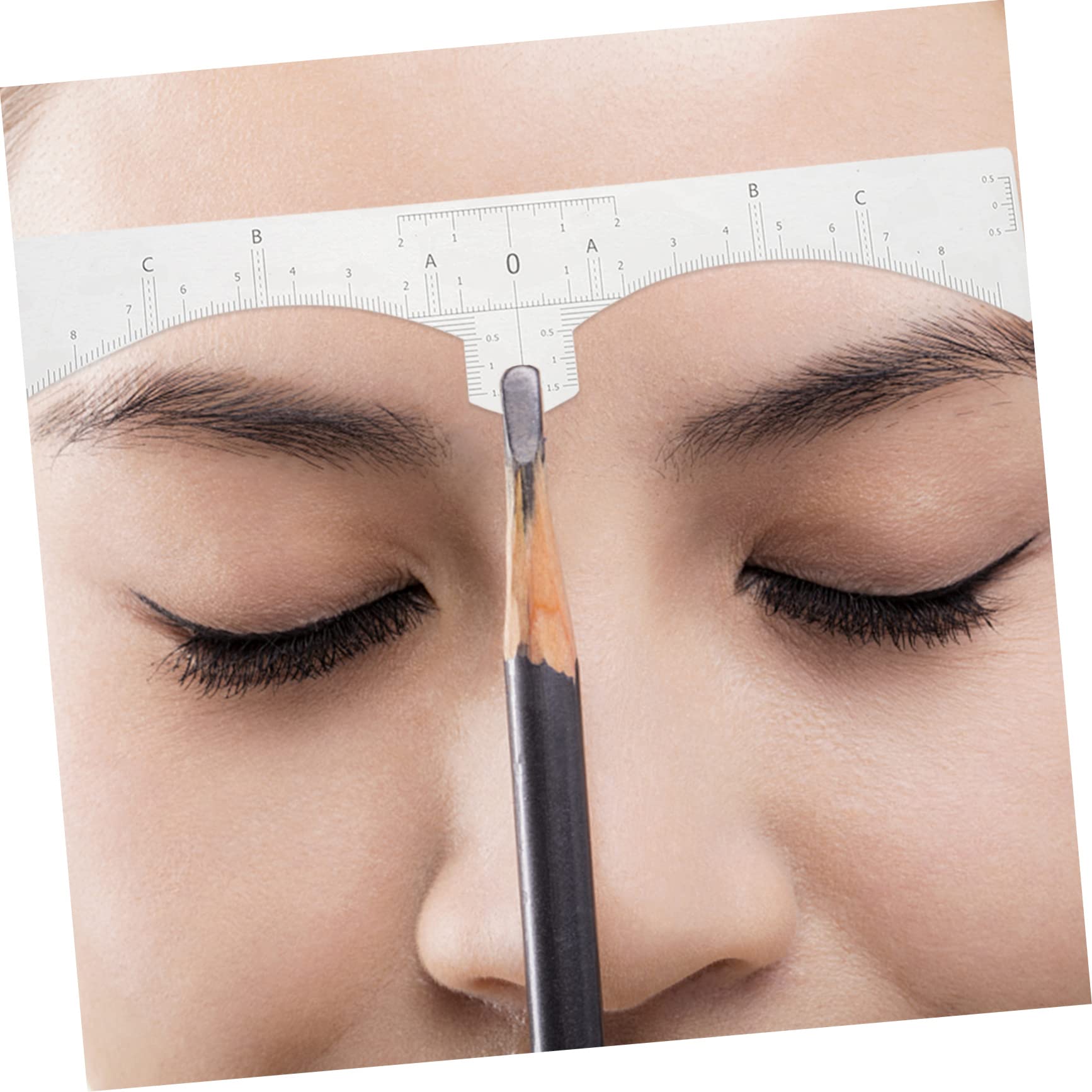 Healeved 3rotoli Righello Sopracciglia Usa e Getta Con Adesivi Per Misurare e Disegnare Sopracciglia Modo Facile e Veloce