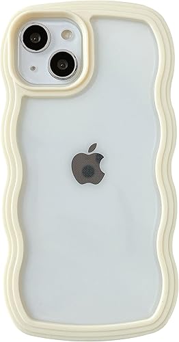 Caseative Bonita forma de marco ondulado rizado, a prueba de golpes, suave, compatible con iPhone (amarillo, iPhone 11 Pro Max) disponible en Yaxa Peru