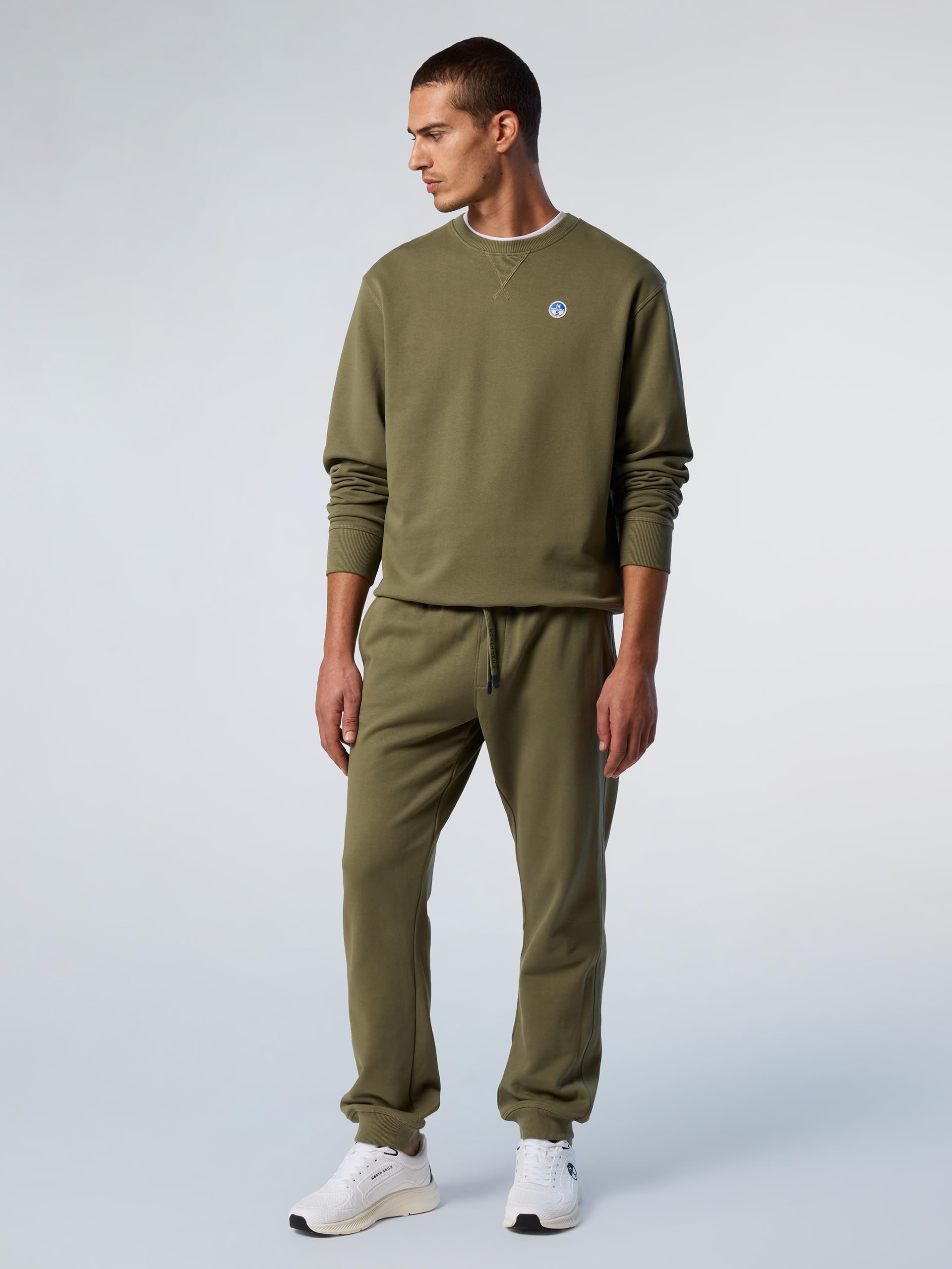 NORTH SAILS Felpa Uomo in Cotone Organico con Patch Logo