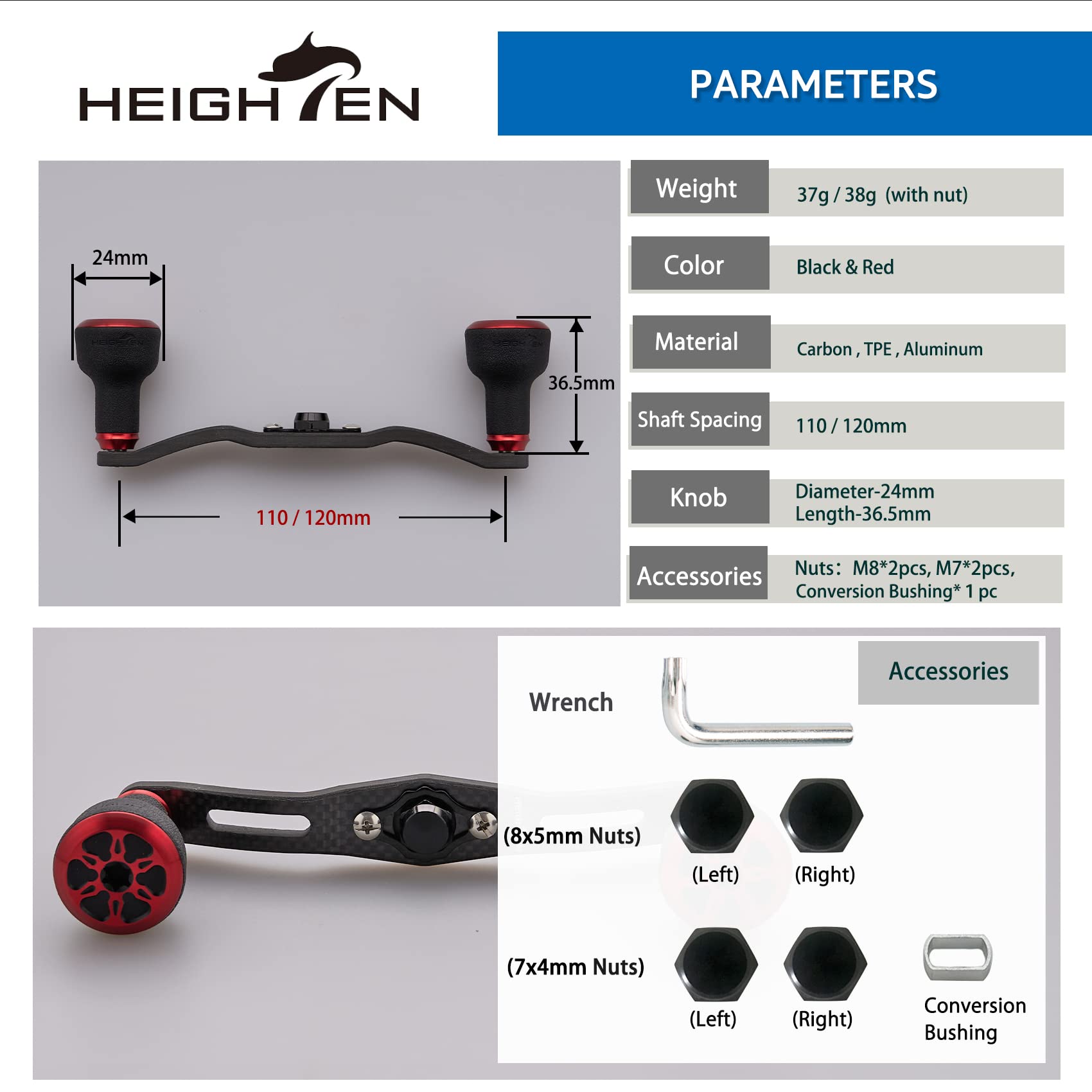 Amazon.co.jp: HEIGHTEN フィッシングリールハンドル シマノ ダイワ