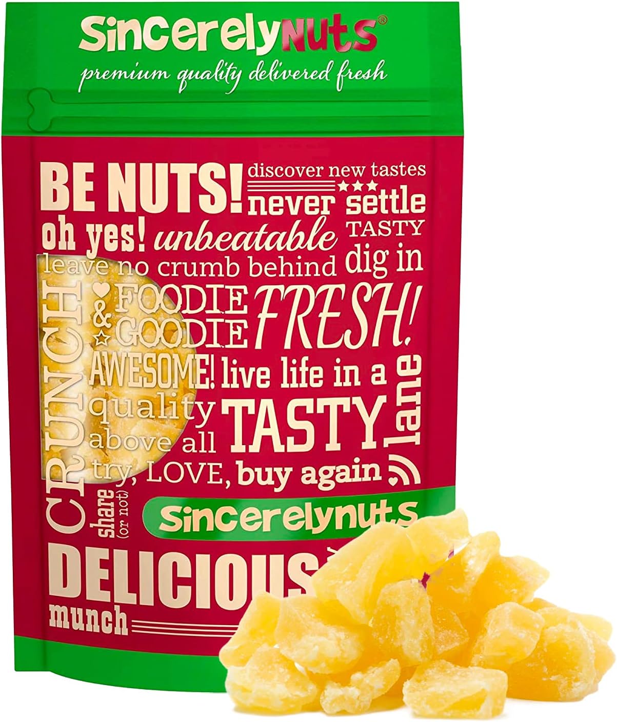 - Dried Pineapple Chunks | Healthy Dehydrated Fruit Snack | Sweet Candied Chewy Tropical Pineapple Bits | Kosher, Vegan, Gluten Free, 2 (LB) Bag