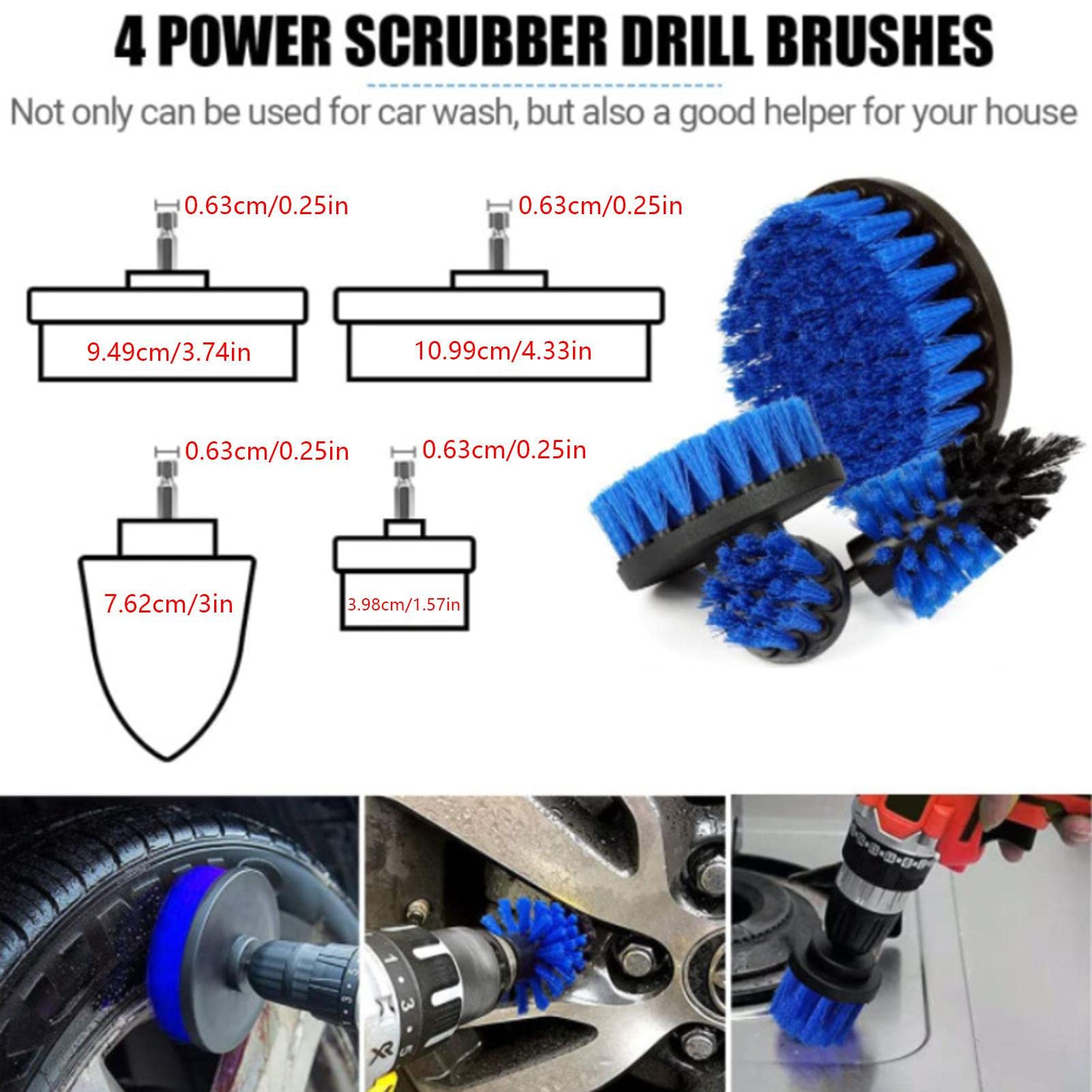 Kit di pulizia degli interni 'auto, kit di pulizia del lavaggio automatico | Kit di cura automobilistica professionale per ruota, tubo di scarico, ventilazione 'ari