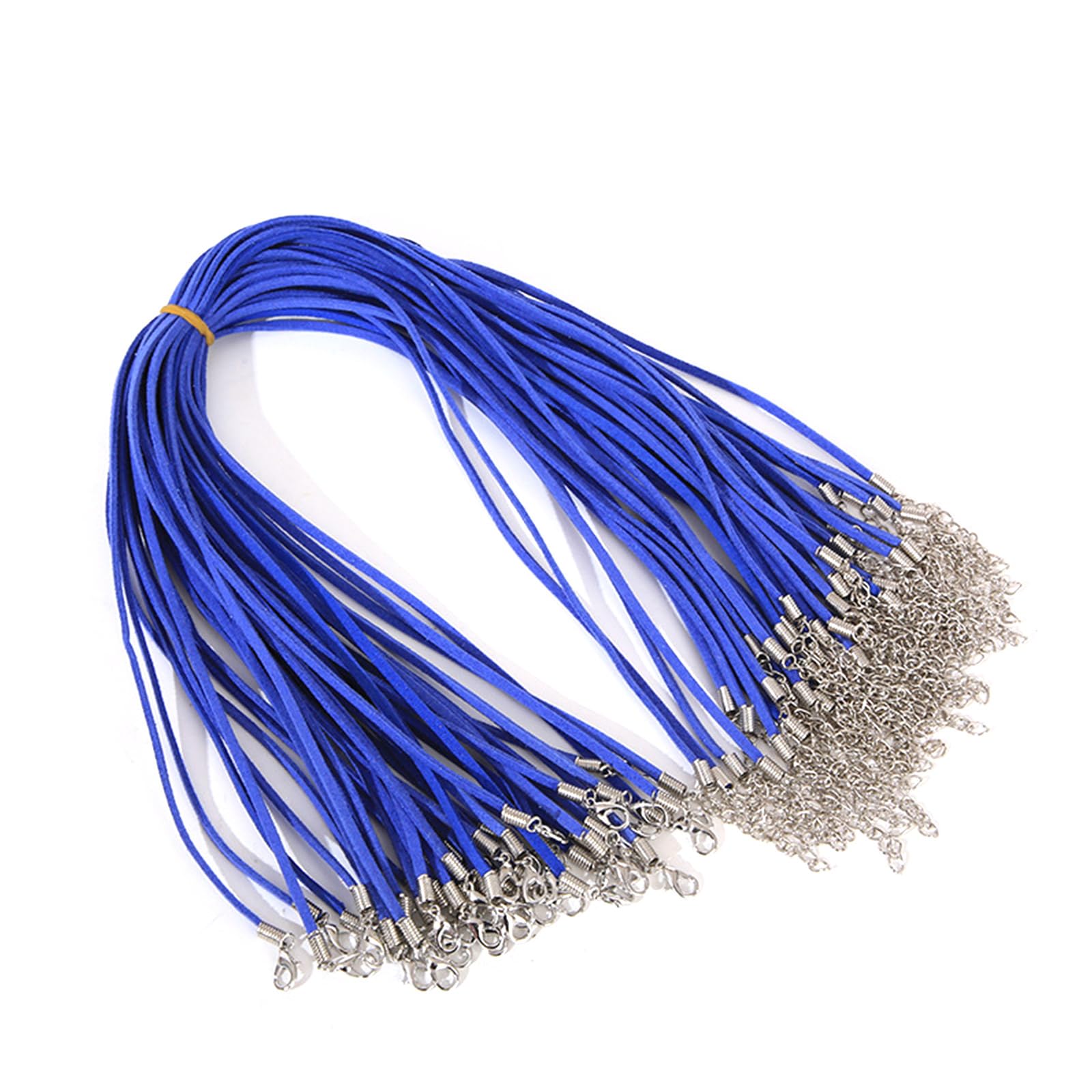 Szydd Blue Saddgo Adjustable Clasp Suedes Rope Lightweight Velvets Cord Chain Lobster Clasp String Cord For Jewelry Necklace Making,