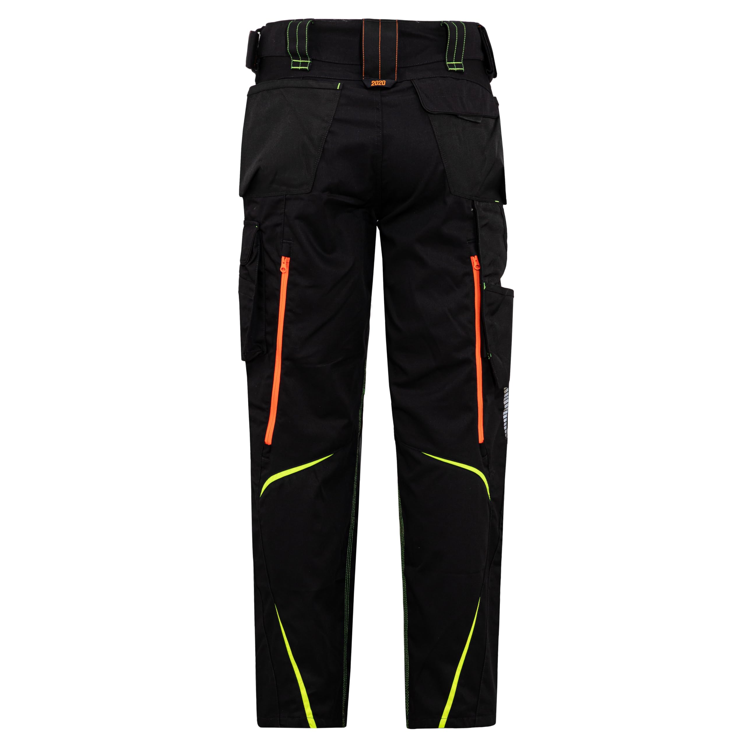 Engelbert Strauss 65511 Hose e.s.motion 2020, Qualitative Arbeitskleidung, Mehrfarbig (Schwarz/Gelb), 44