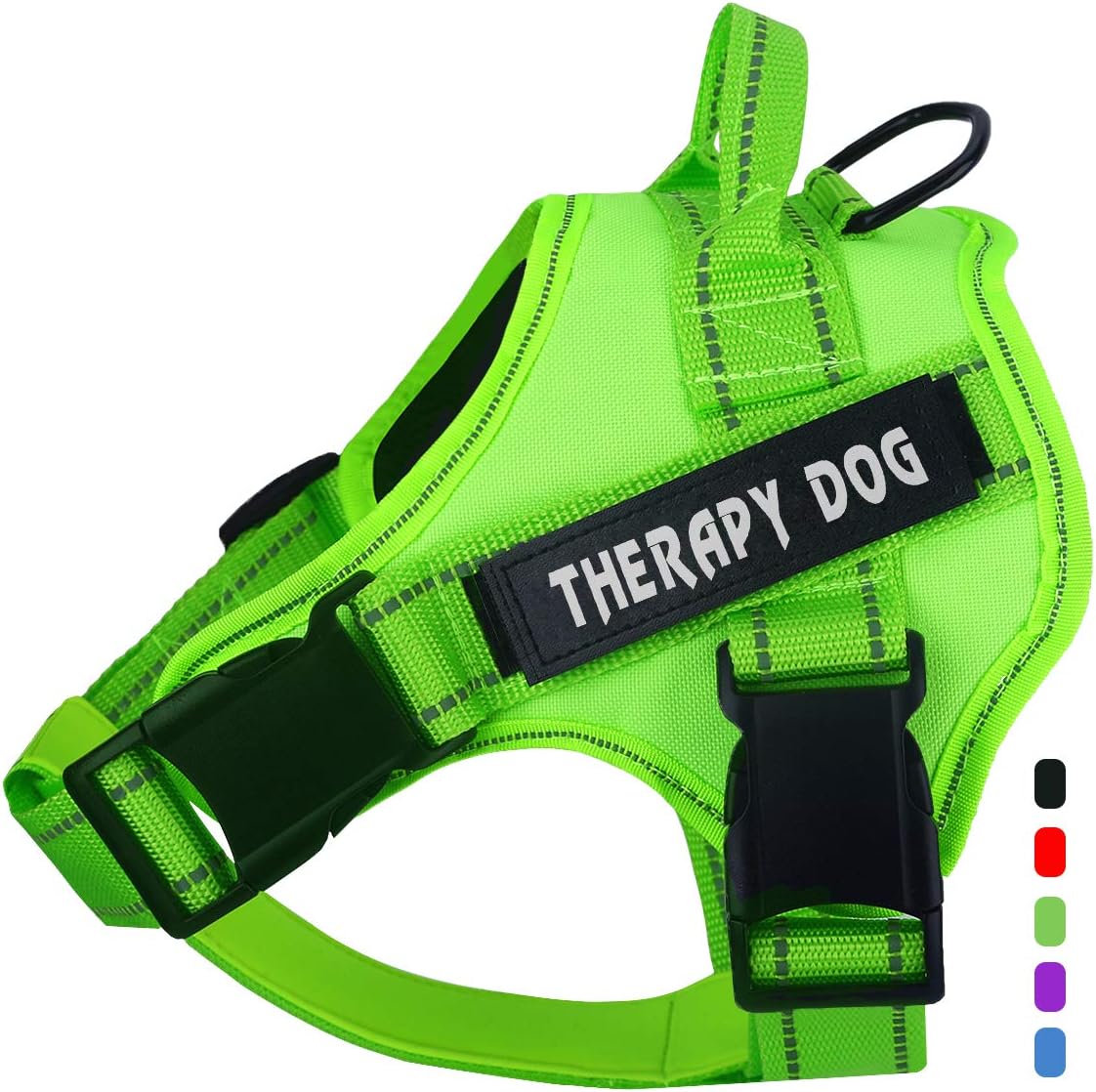 VOOPET No Pull Service Dog Harness,Therapy Dog Vest Harness with Reflective Straps,Lightweight Breathable and Adjustable Pet…
