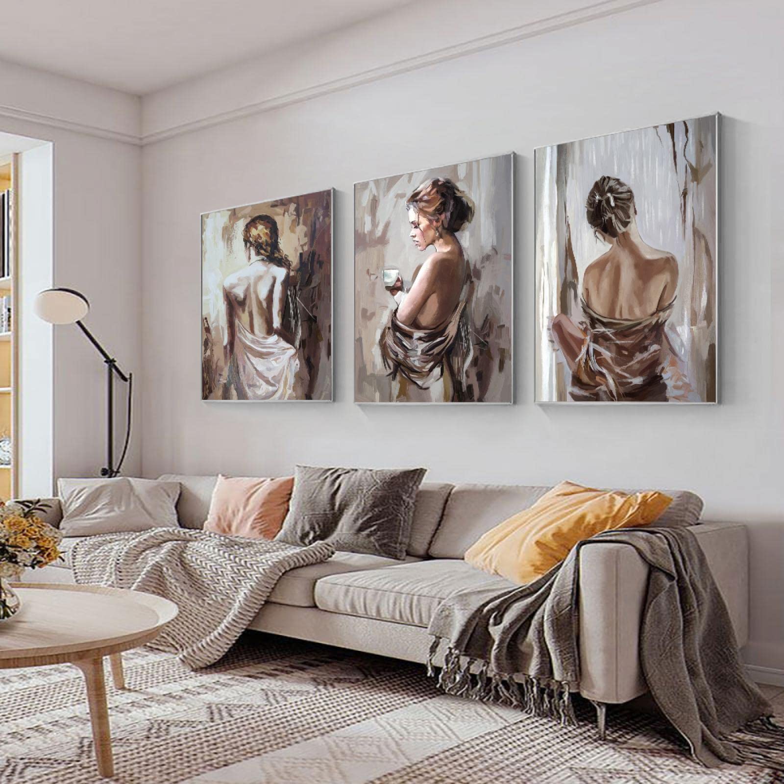 Retro elegancka seksowna pani portret płótno obraz plakat nadruk sztuka ścienna obraz do salonu dekoracje wydruki 50 x 70 cm x 3 bez ramy