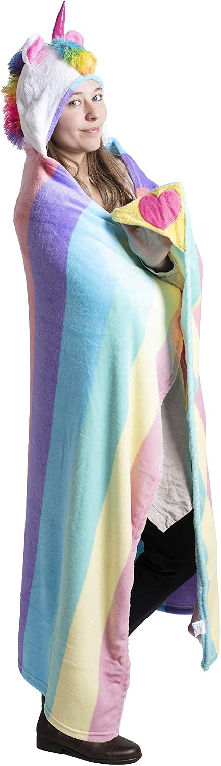 High Desert Gear Novelty Hooded Blanket (Unicorn, Large)