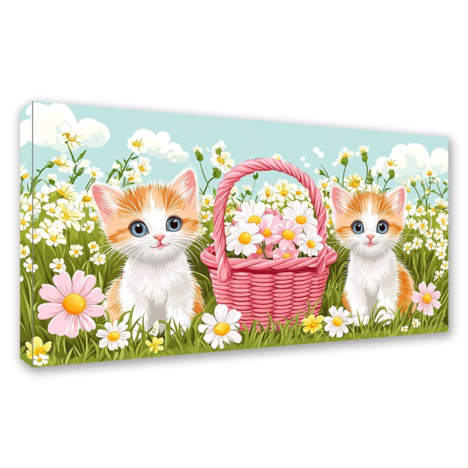 Diamond Painting Grande 180x90cm Gato Diamond Painting Adultos, DIY Flor Pintura de Diamante Manualidades Adultos, 5D Cuadrado Rhinestone Bordado Punto de Cruz Art para Home Decoration Regalo 0J-543