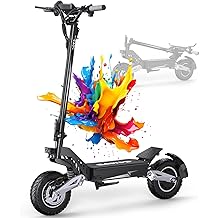 T10 Electric Scooter for Adults, 48V 18AH Battery Up to 46 Miles Long Range &amp; Powerful Motor, 34 MPH Max Speed, 11 Inch All-Terrain Tires Folding Commuter E Scooter with Dual Suspension &amp; LCD Display