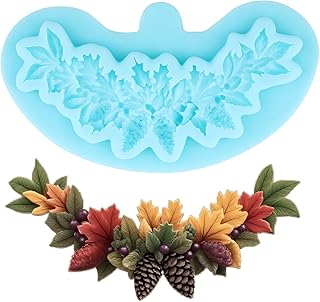 Christmas Pine Cone Fondant Silicone Molds for Cake Decorating Cupcake Topper Chocolate Candy Gum Paste Polymer Clay