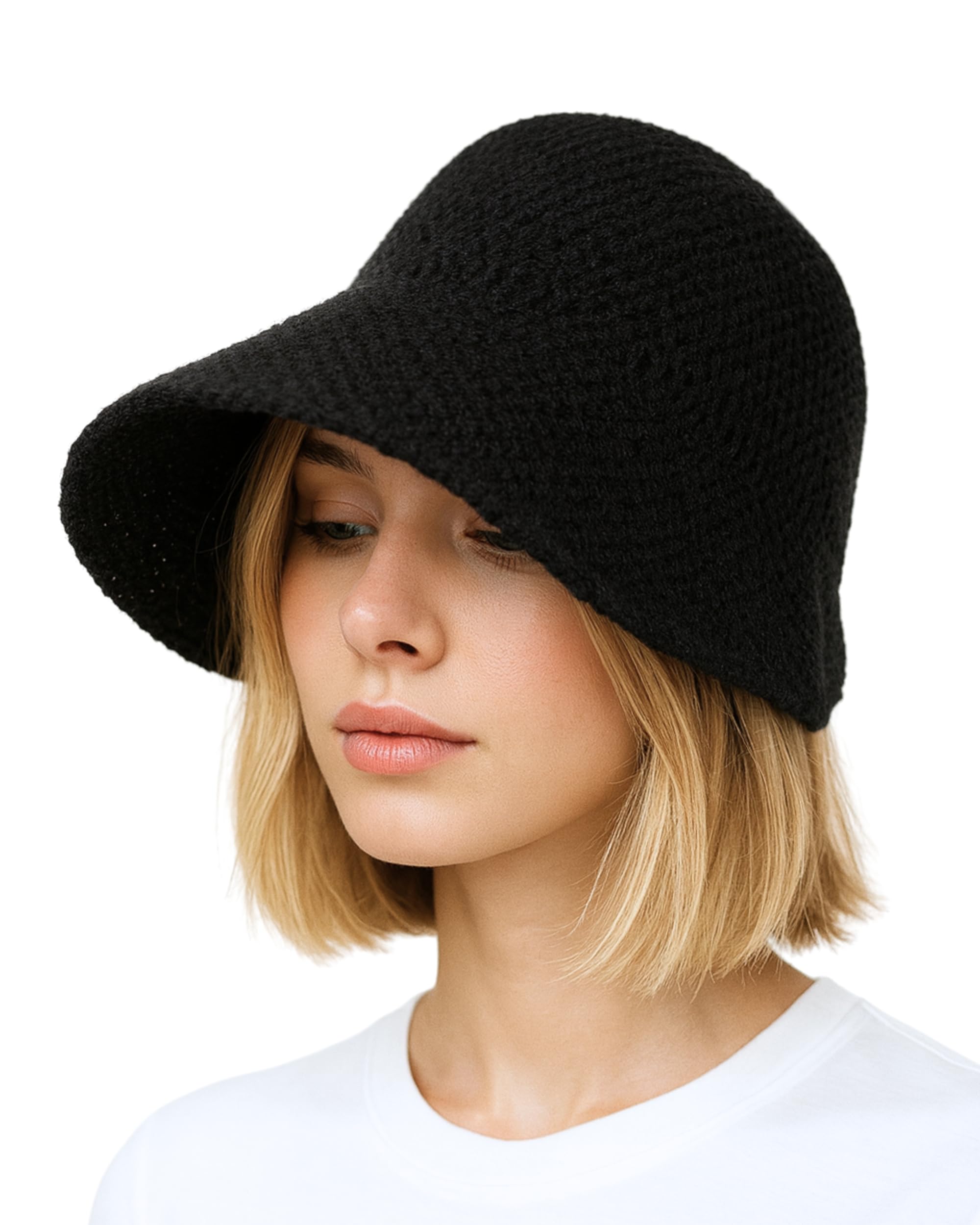 Chapeau de soleil en coton pliable contre la chaleur femme - 8