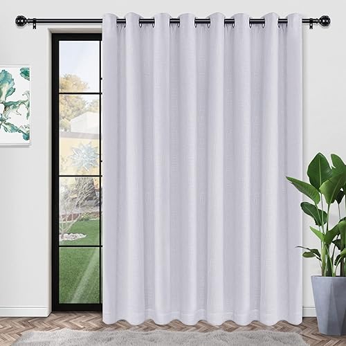 Miniatura 1 de Rose Home Fashion - Cortinas con textura de lino para puerta de patio