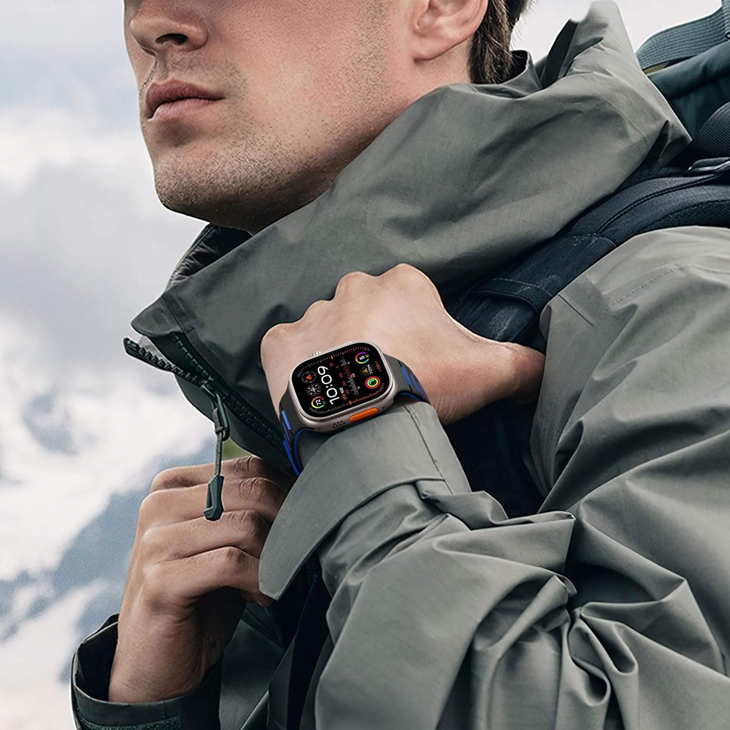 Easuny Sport Magnetic Band Compatible with Apple Watch Ultra 3/2/Ultra Band for Men 49mm 46mm 45mm 44mm 42mm 41m 40mm 38mm, Silicone Waterproof Loop Strap for iWatch Series 11 10 SE 9 8 7 6 5 4 3 2 1