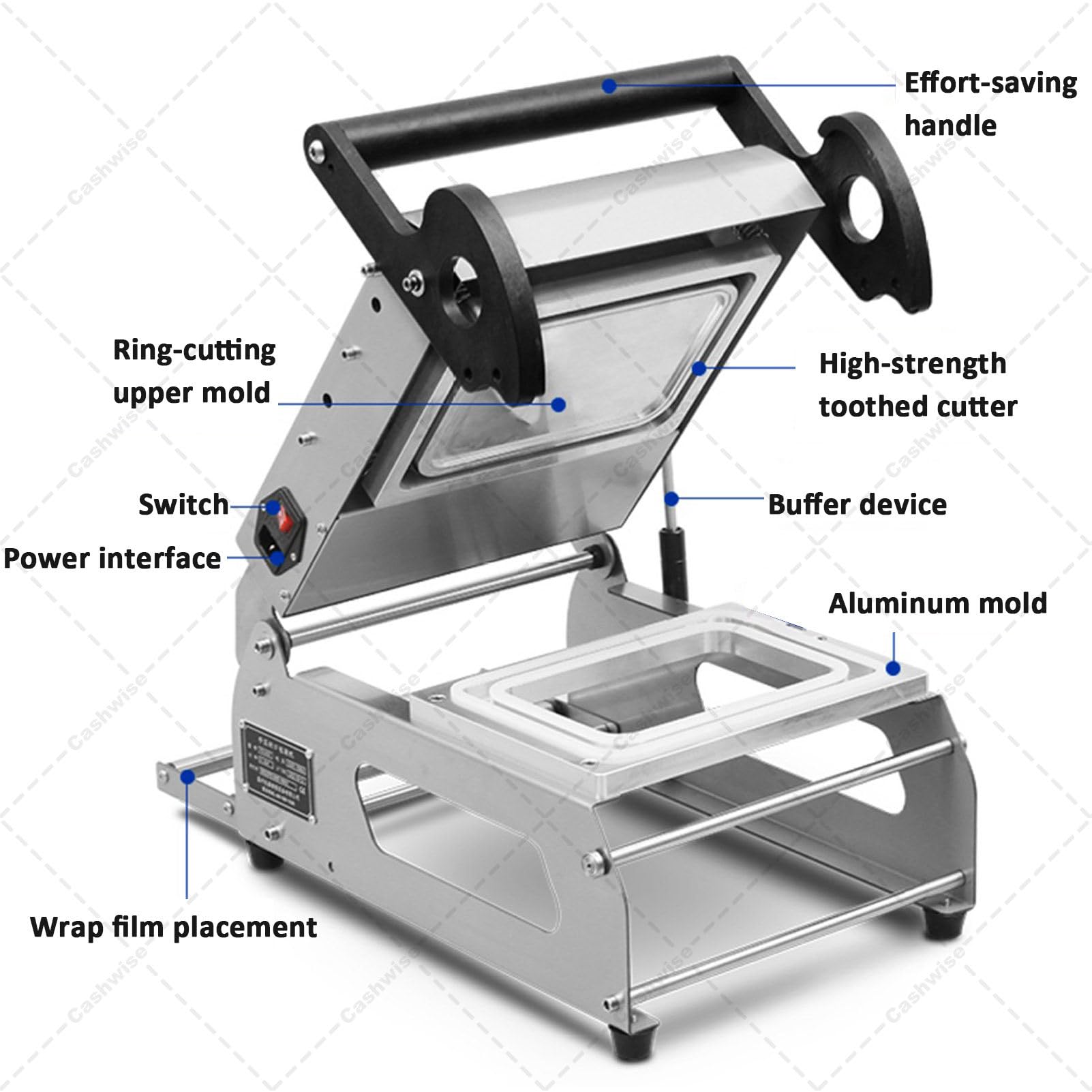 Macchina commerciale della sigillatura a caldo del vassoio dell'alimento per le scatole e i contenitori da as