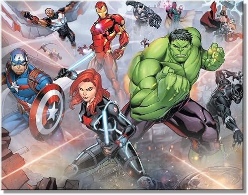 Desperate Enterprises Avengers Smokey Scene - Letrero de lata de metal vintage nostálgico - Hecho en Estados Unidos