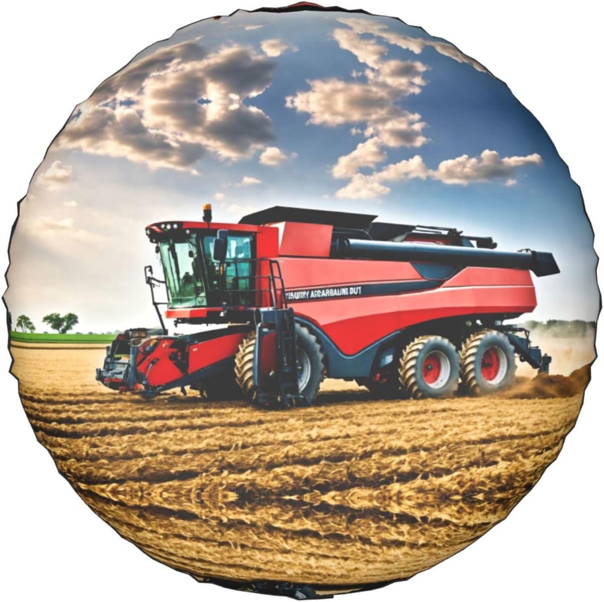 Company Farm Tractor Print Tire Cover Universal Spare Wheel for Trailer Rv SUV Truck Camper Travel Accessories