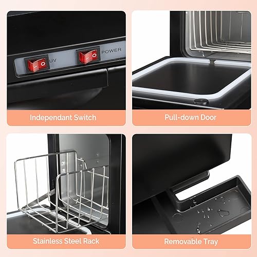 Miniatura 7 de Winado Calentador de toallas calientes, calentador de toallas termostático de 5 L, mini calentador de toallas profesional 2 en 1 para masaje facial,