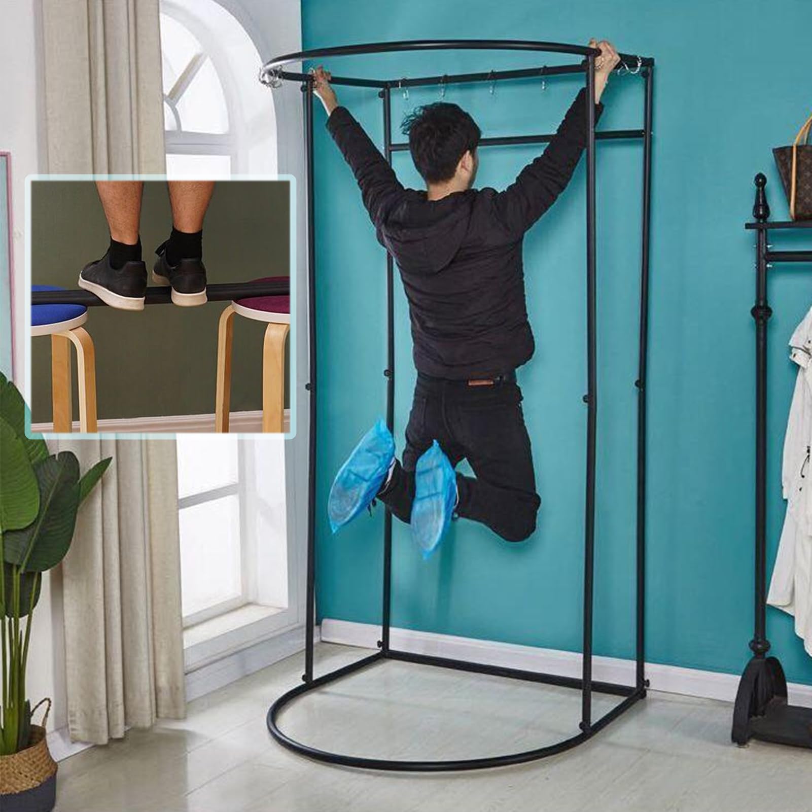 200x100x95CM Spogliatoio Camerino Mobile, Portatile Spogliatoio per La Protezione Della Privacy, Spogliatoio Semicerchio Mobile per Ufficio, Attività All'aperto, Boutique, Negozio di Abbigliamento