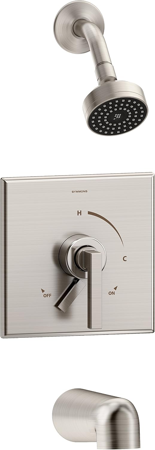 Symmons S-3602-1.5-TRM Duro Single Handle 1-Spray Tub and Shower Faucet Trim in Polished Chrome - 1.5 GPM (Valve Not Included)