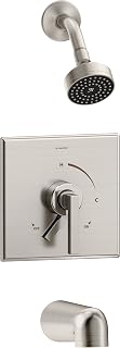 Symmons S-3602-STN-1.5-TRM Duro Single Handle 1-Spray Tub and Shower Faucet Trim in Satin Nickel - 1.5 GPM (Valve Not Included)