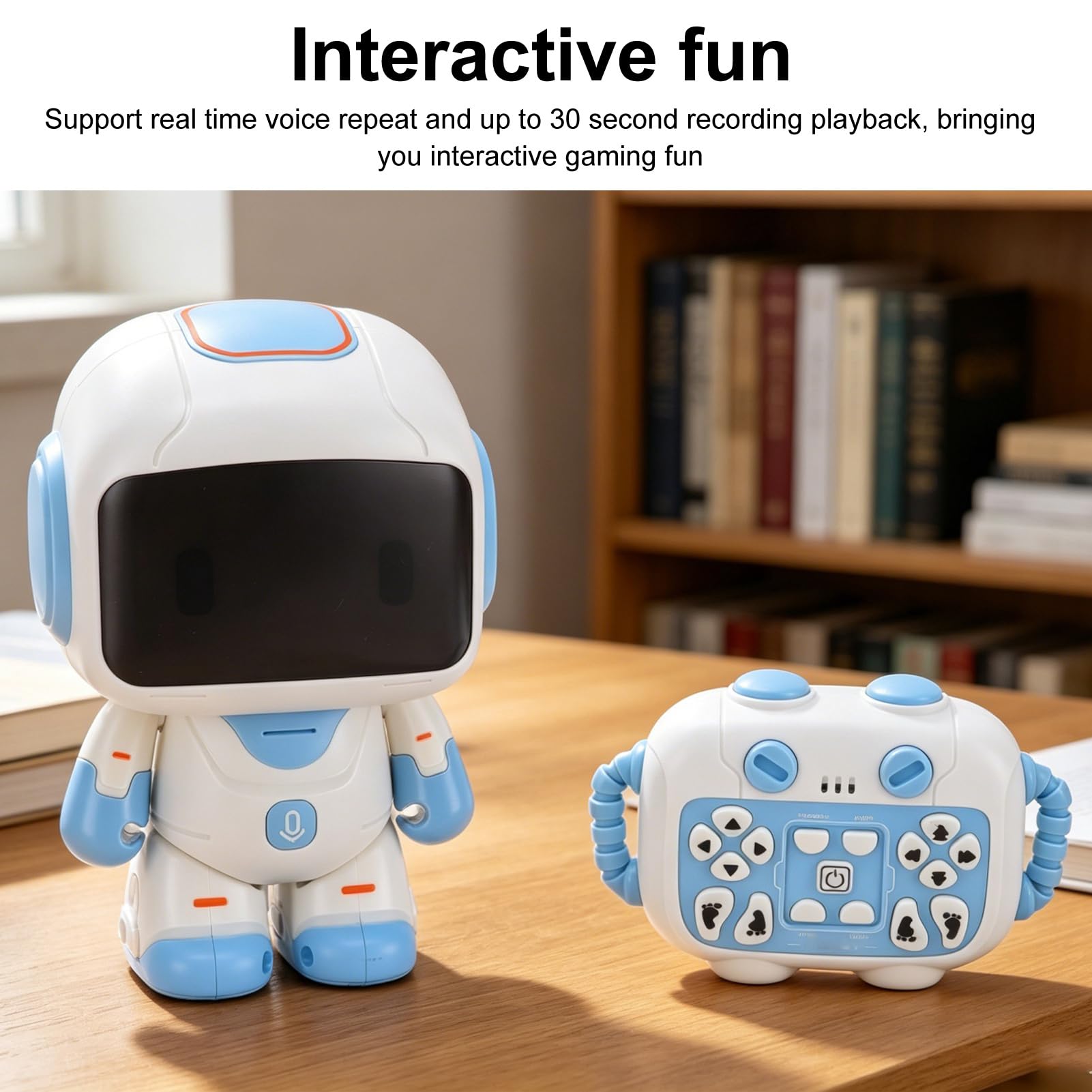 Asixxsix Robot Giocattolo per Bambini, Robot Intelligente Interattivo Programmabile con Ruote e Gambe Ambulanti, Intelligenti RC con Conversazione, Ballo