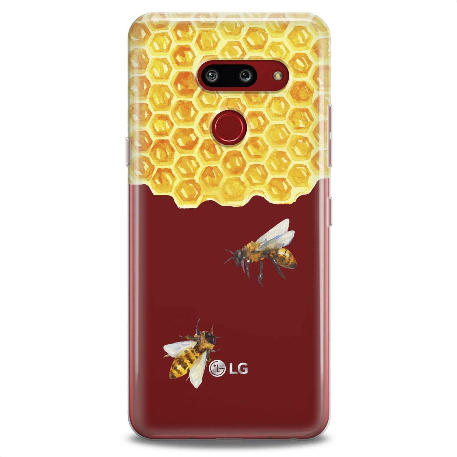 Case Replacement for LG G7 ThinkQ Fit Velvet G6 V60 5G V50 V40 V35 V30 Plus W30 Flexible Silicone Print Phone Pattern Child Bee Sweet Clear Yellow Girl Slim fit Cute Soft Design Cute Honeycomb image 4