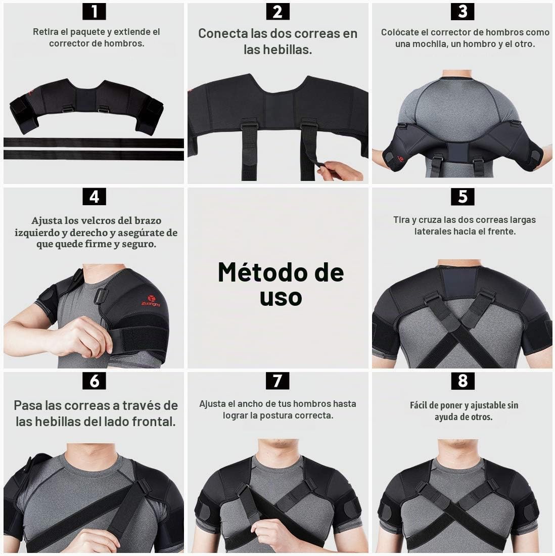Kuangmi - Protector de neopreno para correa de hombro doble, XXL, Negro