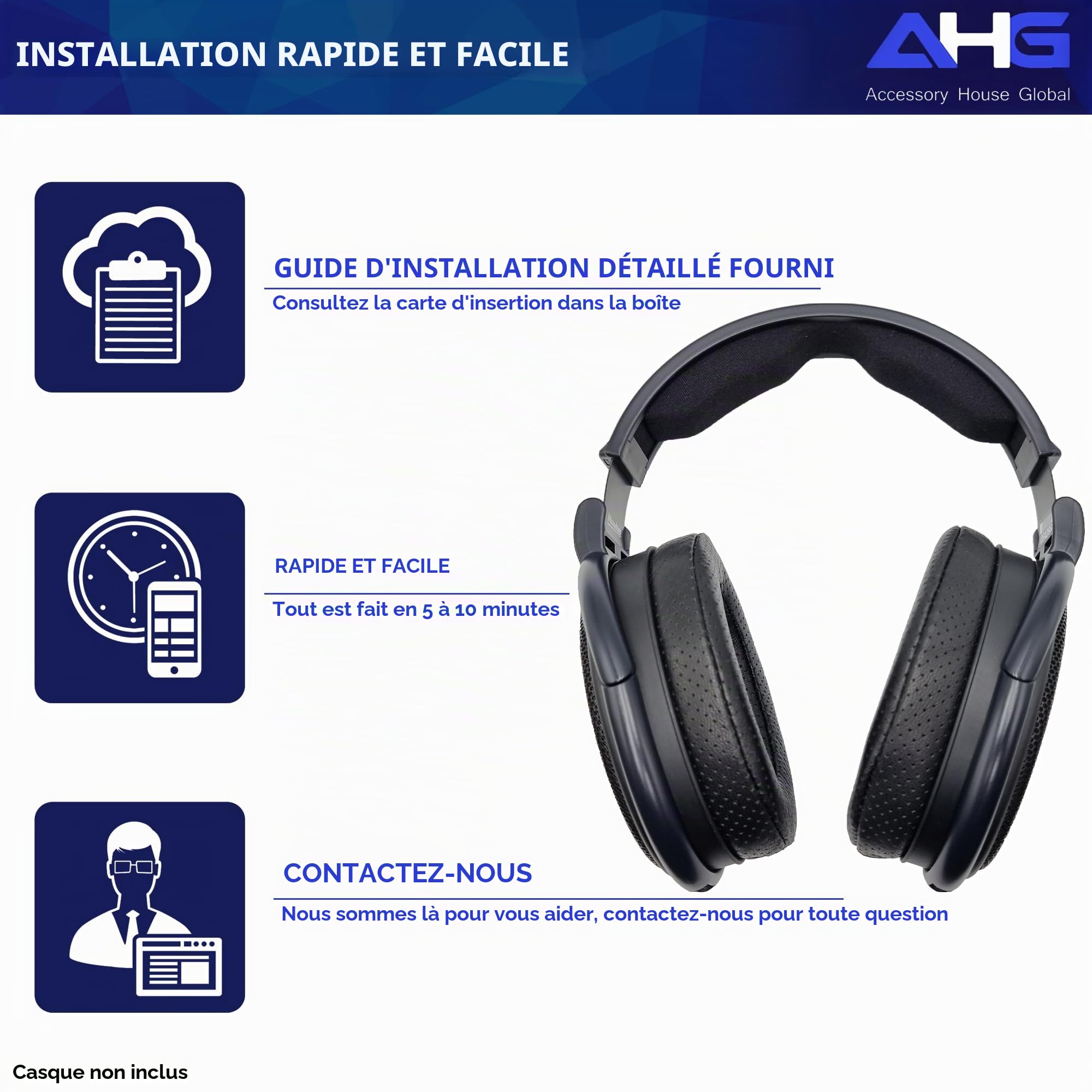 AHG Coussinets de Rechange en Peau de Mouton Perforée pour Sennheiser HD 650/600/660S/660S2, Massdrop X HD 6XX, HD58X Jubilee, HD580 et HD565 - Mousse Double Couche