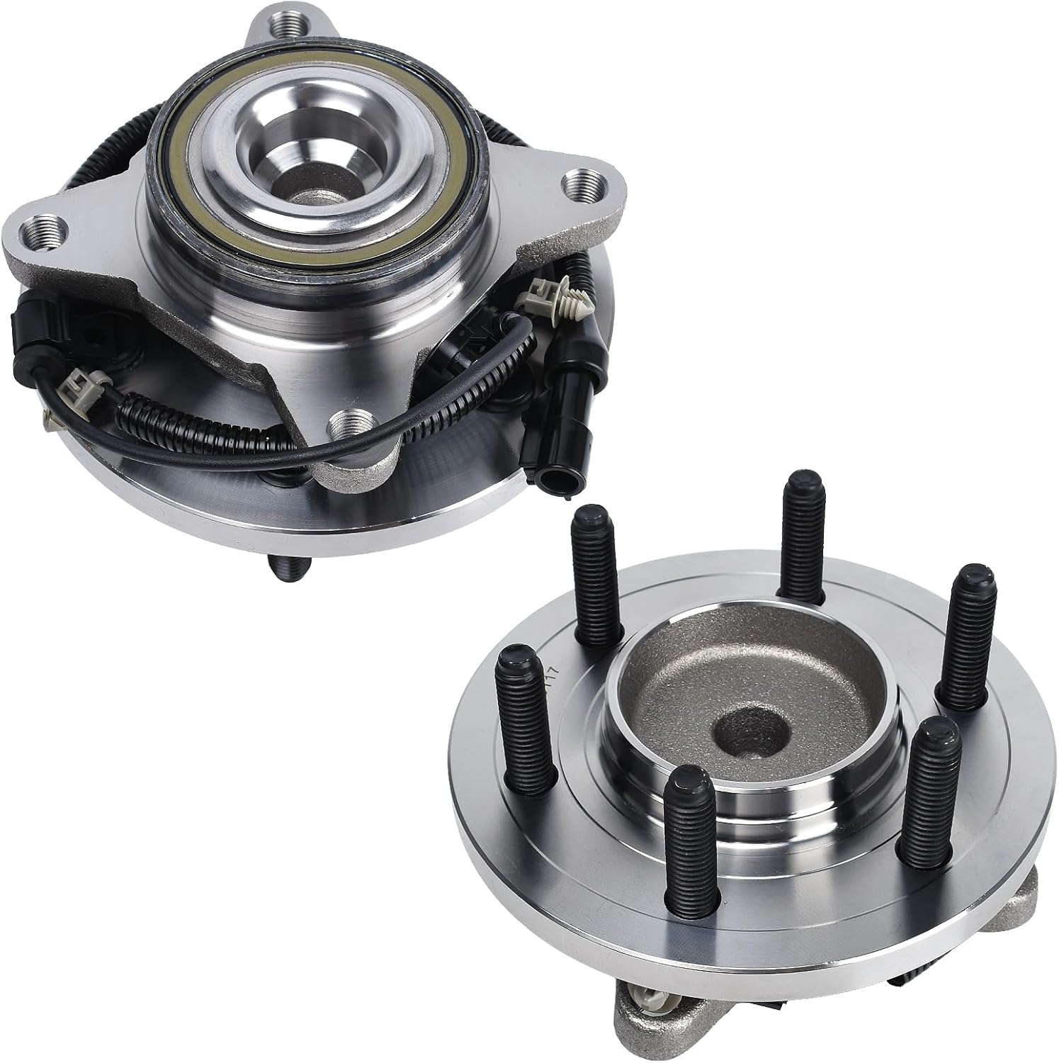 KUSATEC 515117 2pcs Front Wheel Bearing and Hub Assembly Compatible with 2009-2010 for Ford F-150, 6 Lug Bolts w/ABS