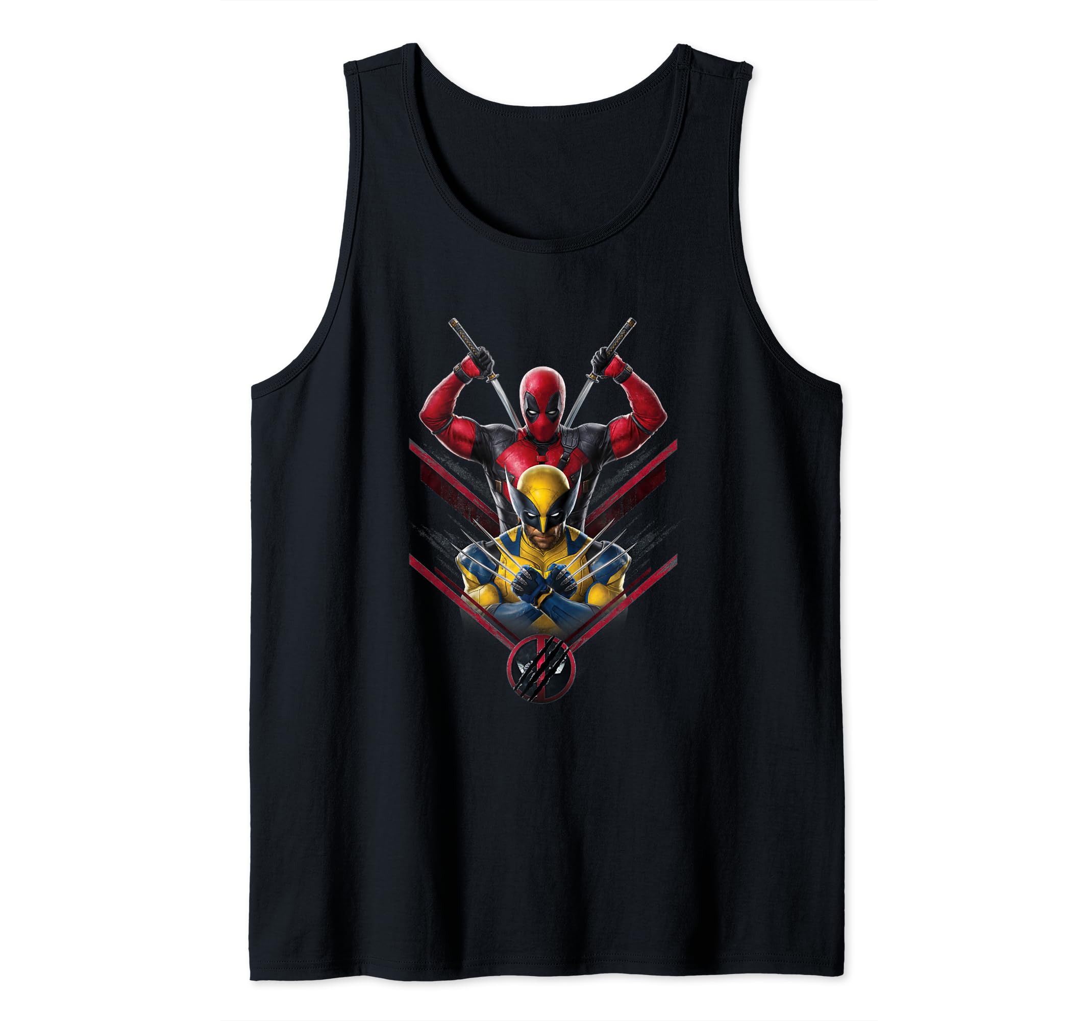 Débardeur Officiel Marvel Deadpool & Wolverine – Logo Griffé Par Les Griffes – Cadeau Parfait Pour Fans MCU