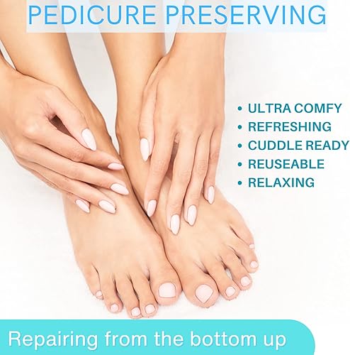 Miniatura 4 de Onyx Professional Calcetines hidratantes de gel, tratamiento de pies secos de talla única para mujeres u hombres, calcetines de spa hidratantes para