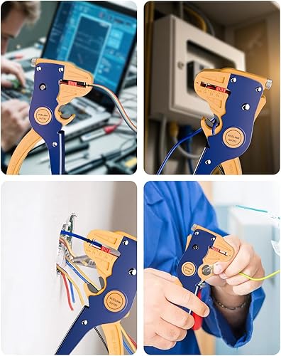 Vista 17 de VCELINK Pelacables y cortador automático de tiras rápidas, pelacables profesional de tira rápida, herramienta de pelado de cables eléctricos