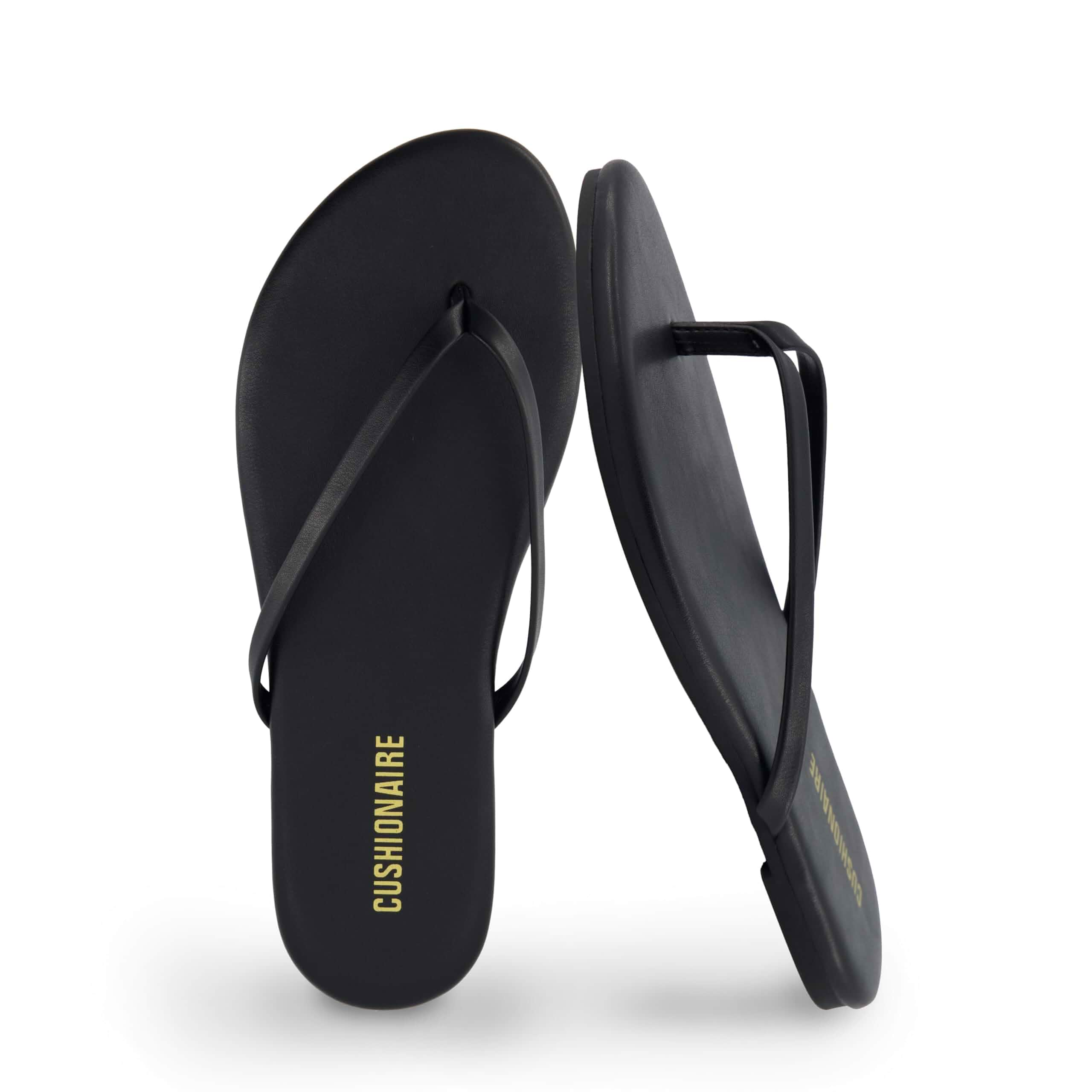 CUSHIONAIRE Cruise Lightweight Womens Flip Flops, Comfortable Beach Sandals for Women with Cushioned Footbed & Flexible Slip On Design