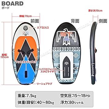 Amazon | eモンズ ウイングサーフィン 選べる 80Lセット 上級者