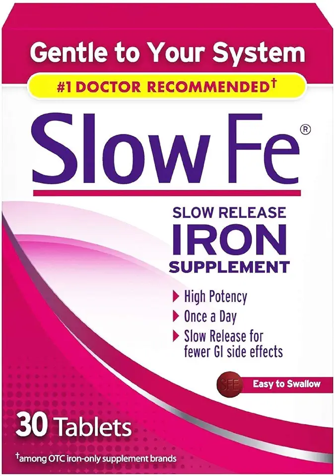 Slow Fe Slow Release Iron, 60 Tablets (Pack of 2)