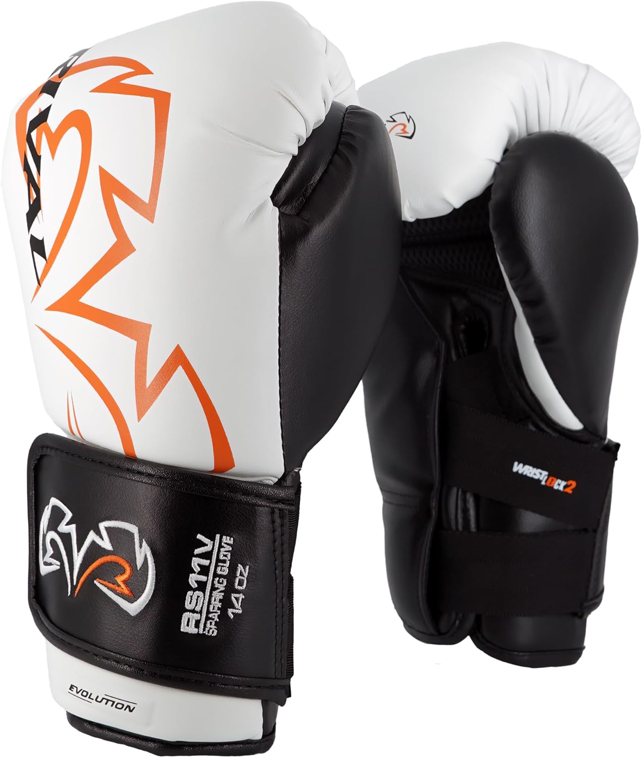 RIVAL Boxing RS11V Evolution Sparring Gloves, Extra-Thick 2” Padding, V-Strap Wrist Lock 2 System, Large Hand Compartment, and 15 Degree Angle Cuff