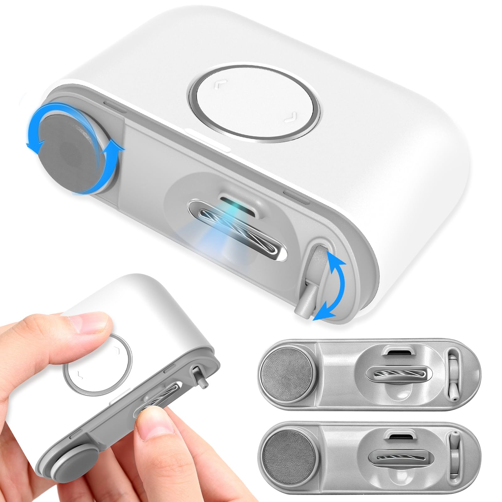 【2026新登場ダブルヘッド爪切り 】電動爪切り 電動つめきり 両用爪削り 爪磨き 2段階スピード 厚い爪・薄い爪に対応 電動爪やすりType-C充電式 LEDライト付き 爪傷防止 安全 子供/大人/高齢者に向け（ホワイト）