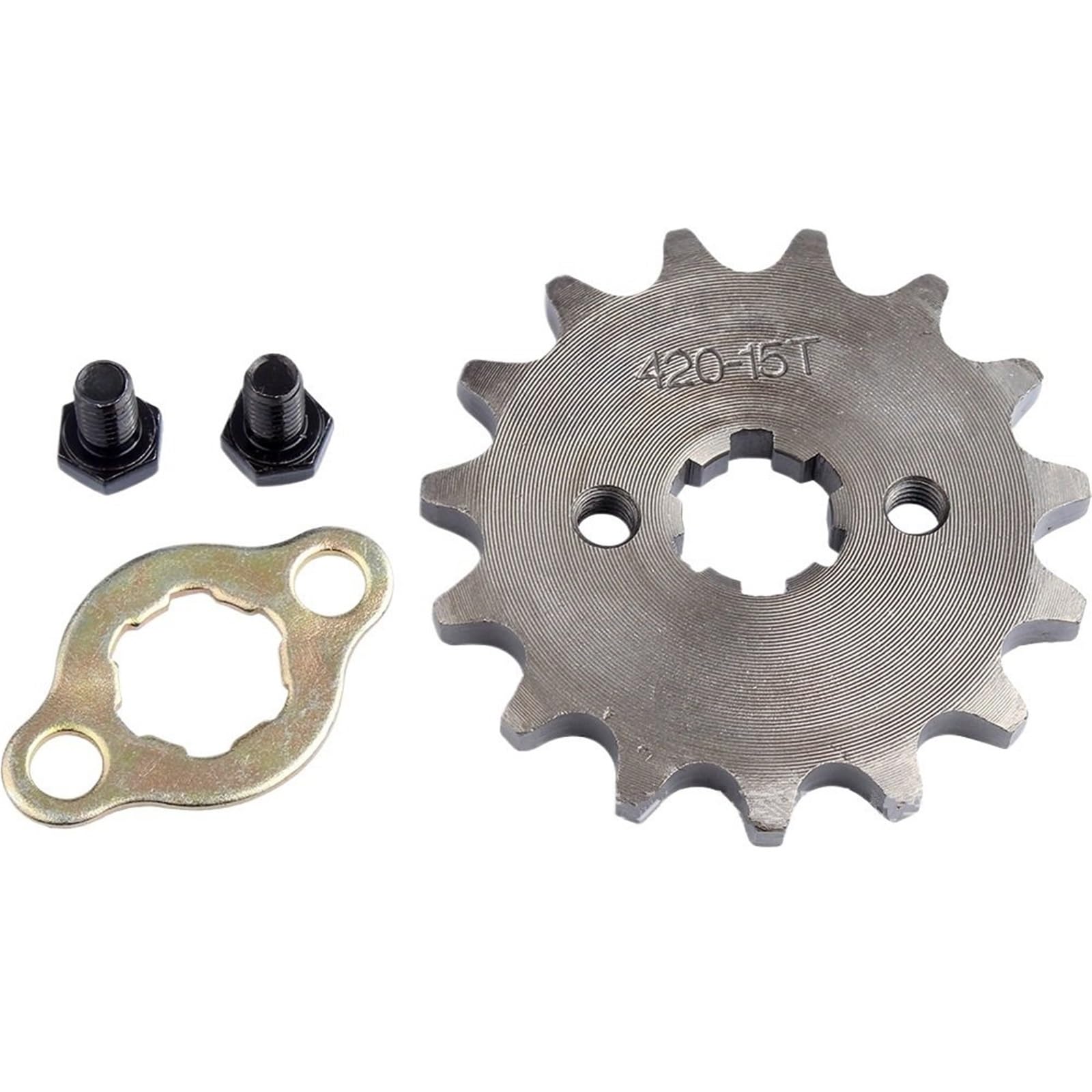 EJUOYO Chain Sprocket 420 10/12/13/14/15/16/17/18/19 Tooth Front Engine Sprocket 17mm For 70cc 110cc 125cc Pit Dirt Bike(15T)