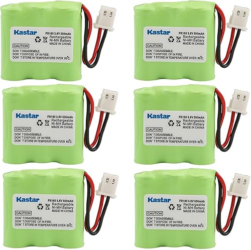 Kastar Paquete de 6 baterías Ni-MH 23AAA 3.6V 500mAh de repuesto para Eton Microlink FR160, Eton Scorpion, Eton FRX1 FRX1D radio meteorológica,