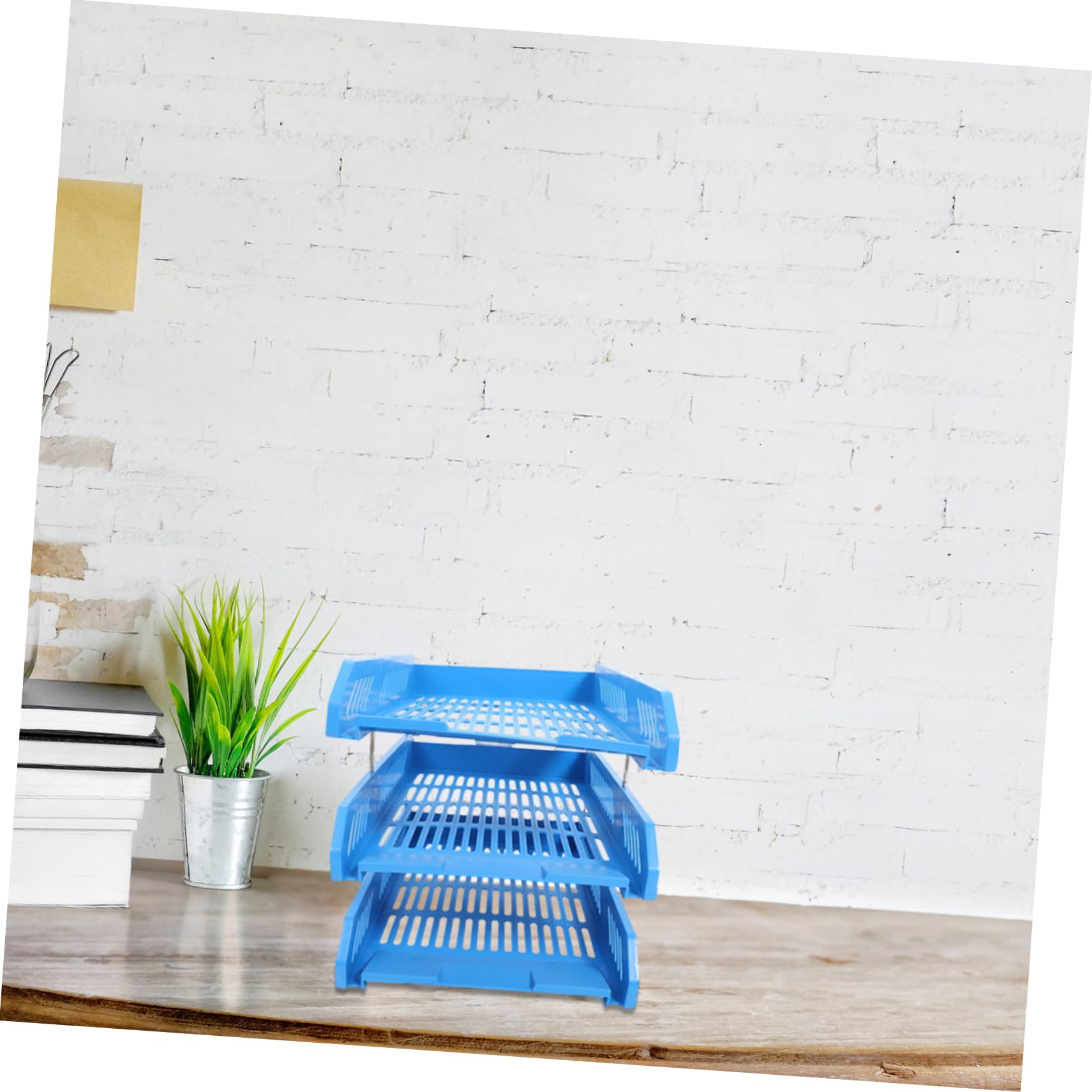 NUOBESTY Organiseur De Bureau À 3 Niveaux - Support De Rangement pour Dossiers - Corbeille À Courrier en Maille - Support pour Trieur De Papier - De Rangement pour Le Bureau Et La Maison