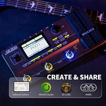 MOOER GE200 Guitar Amp Modelling Multi Effects Pedal