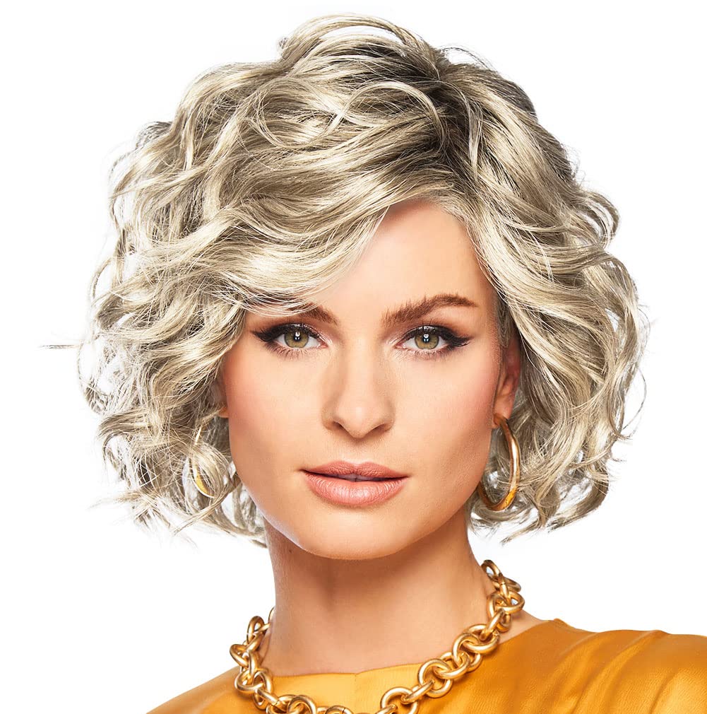 Sweet Talk Luxury Hand-Tied Chin Length Layered Wig by Hairuwear, Average Cap, GL23-101SS Sunkissed Beige